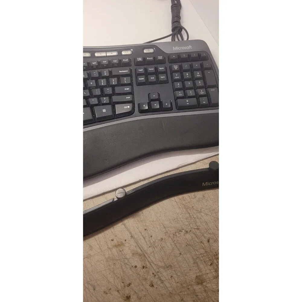 Microsoft Natural Ergonomic 4000 V1.0 KU 0462 Wired Keyboard Working, With Stand